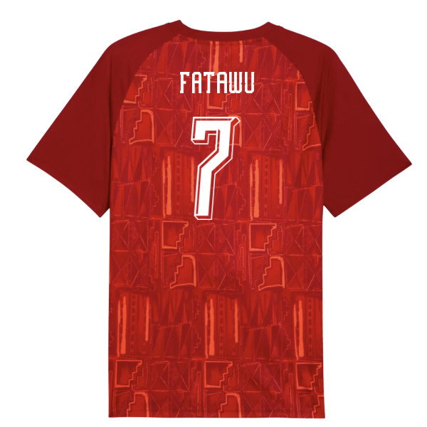 2026-2027 Ghana Warm Up Jersey (Dark Crimson) (Fatawu 7)-SoccerKits Hub | Buy Soccer Jerseys Online